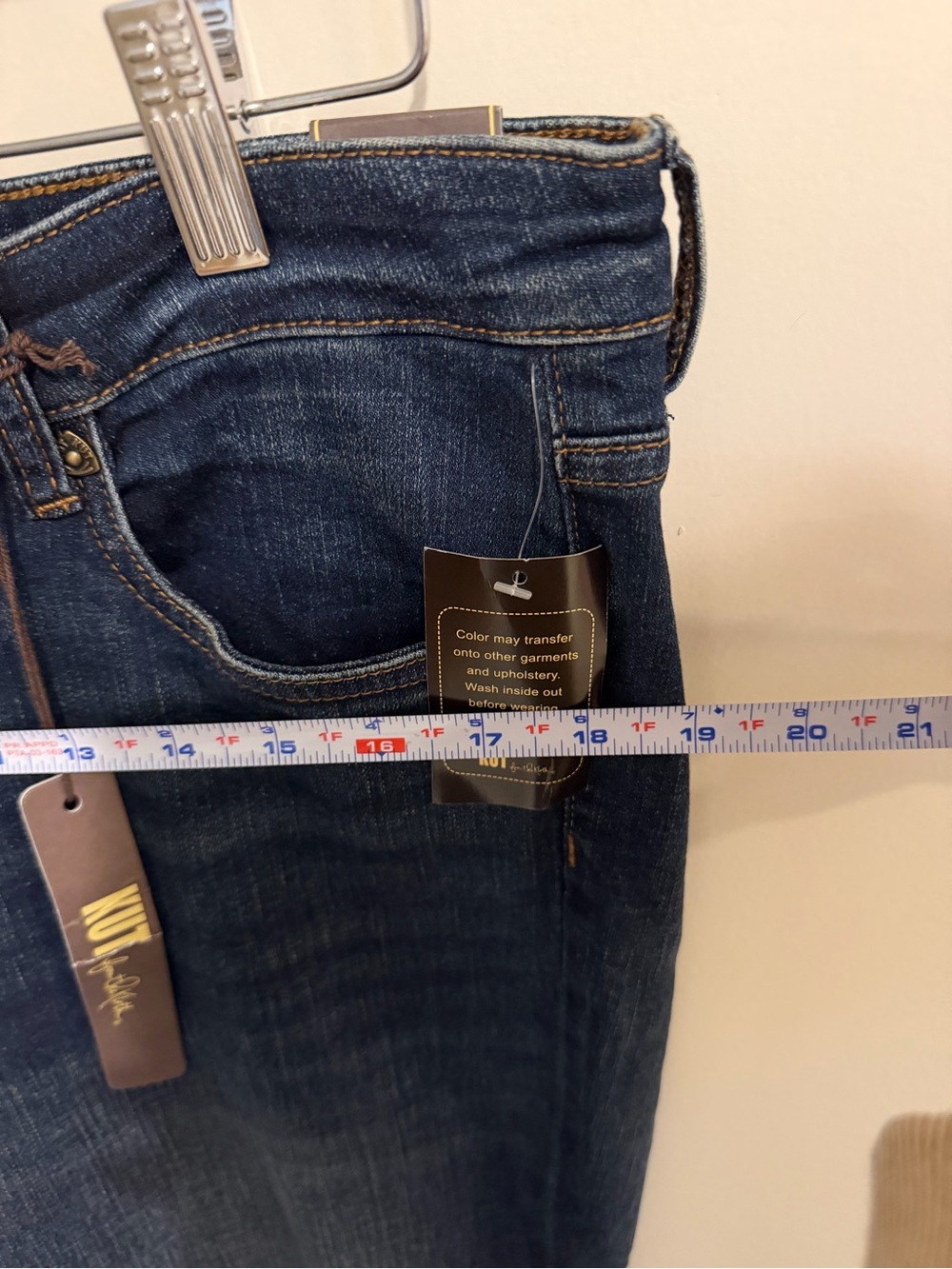 NWT KUT from the Kloth Katy High Rise Ankle Straight Jeans Sz 14 Dark Wash - Picture 6 of 7